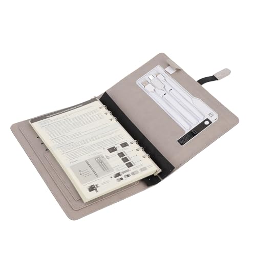 Luqeeg A5 Wireless Charging Notebook, PU Leather Refillable...