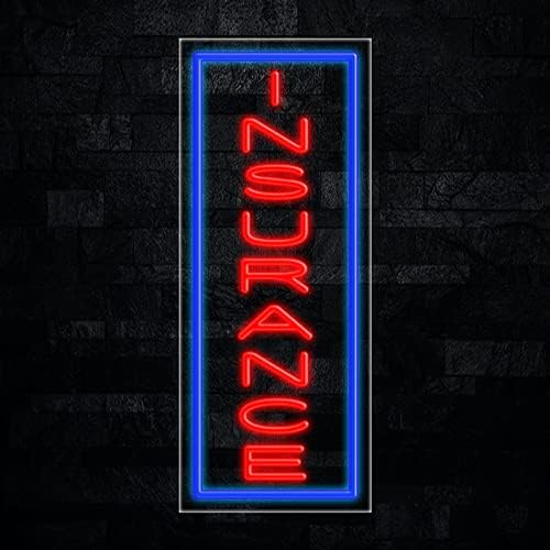 Señal de neón LED de seguro 12 pulgadas de largo x 30 pulgadas de alto #30994