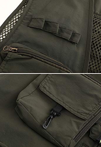 Image of Hbufnha Outdoor Fishing Hunting Vest Multi Pockets Work Cargo Jacket