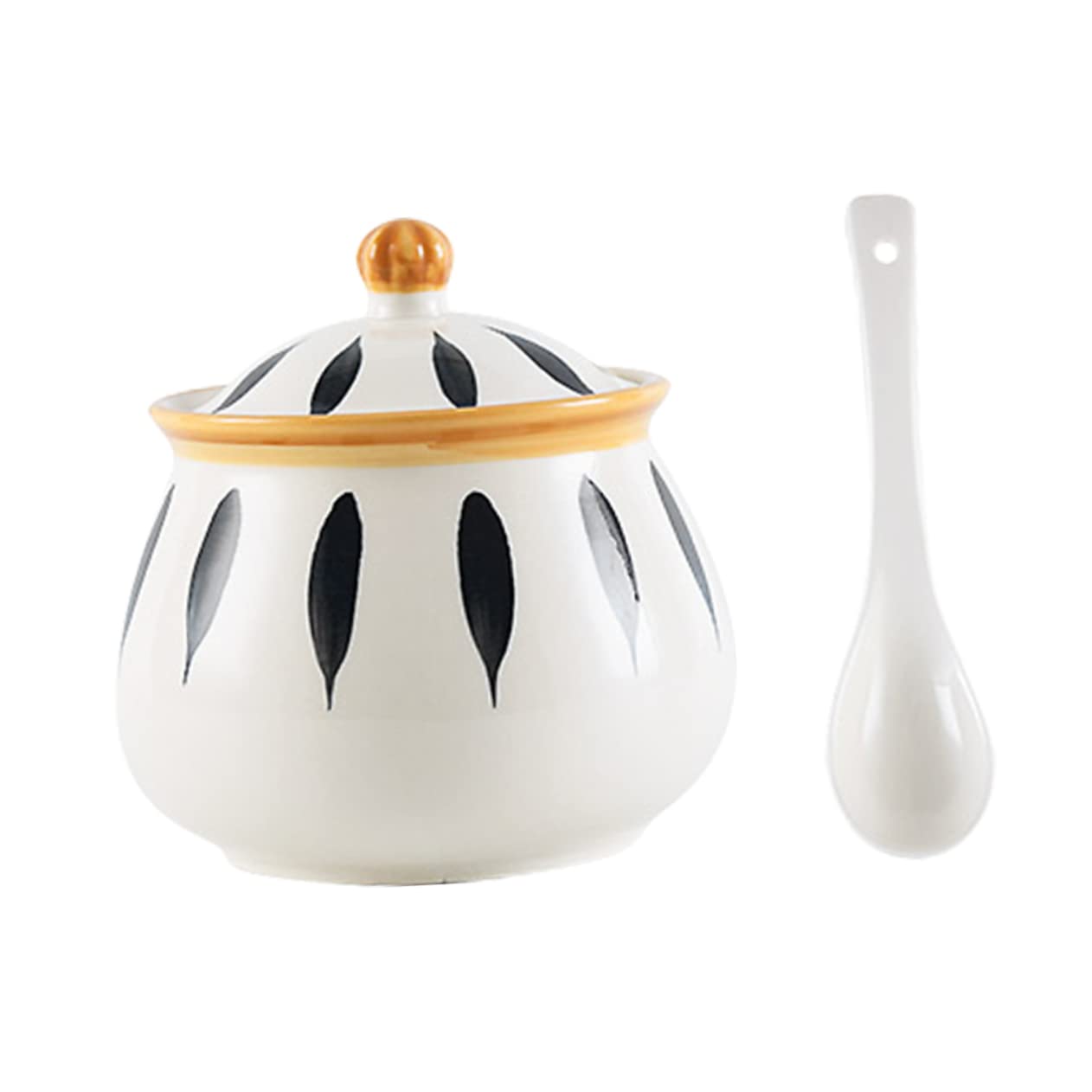 Mikinona Barattolo Spezie in Ceramica, Set da 1 Pezzo, Capienza Ampia