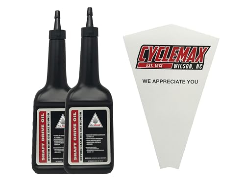 Cyclemax Two Pack compatible with Honda 8oz Shaft Drive Oil 08208-0080 Contains Two Bottles and a Funnel