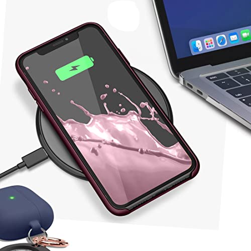 Image of DIZORO Liquid Silicone Soft Back Cover for iPhone 12 Pro Max Case, Shockproof Slim Camera & Full Body Protection Non Yellowing Cover with Microfiber Lining & Logo Cut (6.7 Inch) -Wine Red