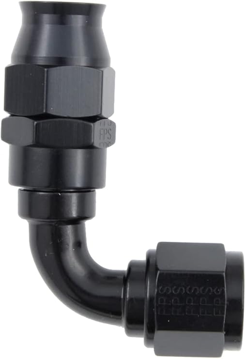 Fragola 689006-BL Black Size (-6) 90° PTFE Hose Fitting