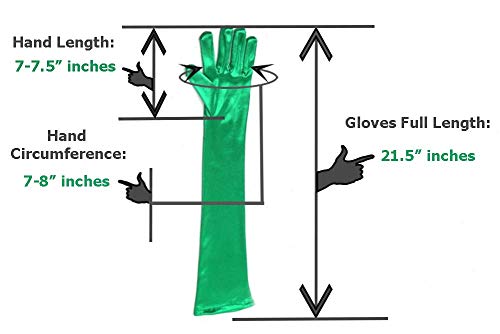 Utopiat Audrey Styled Replica Holly Golightly Satin Opera Gloves For Women | Classic Long Gloves Elbow Length | Long Flapper Evening Glove | Accessories For Girls | Color-Green #TOP5