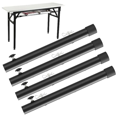 Elevador De Mesa Plegable - Mesas De Acero Gruesas, Pies Extensibles Con Pernos De Ojo, Herramientas De Extensión De Pie De Mesa Rectas, Pernos De Bloqueo En Forma De B, Elevadores De Pies