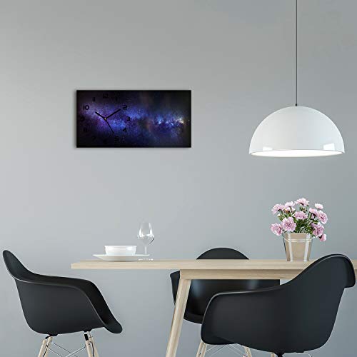 Impression verre sécurité noir Tulup horloge de prestige 60x30cm durable - 4