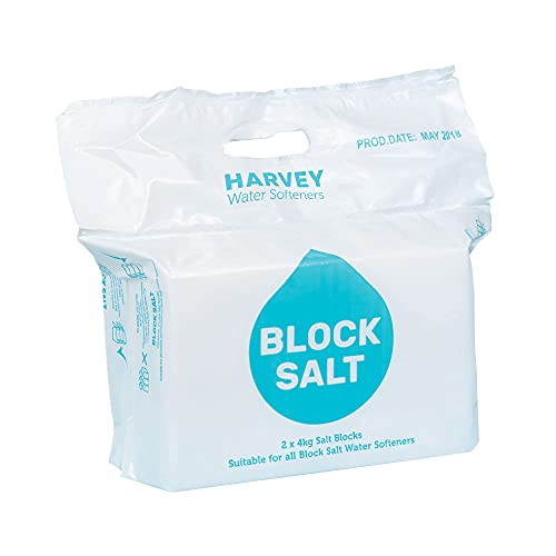 Harvey Block Salt For Water Softeners | Original Pure Grade A Food Quality Salt | 9 Bags, Securely Boxed | Each Bag Contains 2 Salt Blocks | Efficient Softening Solution - 8