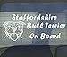 Staffordshire Bull Terrier chien sur planche sticker-car, van-staff Motif fenêtre Staff Panneau