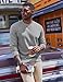 COOFANDY Mens Fleece Crew Neck Sweatshirts Casual Long Sleeve Pullovers Fall Winter Fashion Sweatshirt Gym Hipster Pullover Light Gray
