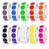 Klebepunkte Bunt Aufkleber Set selbstklebend Rundetiketten farblich sortiert 10.000 Stück 13mm für Markierung & Organisation