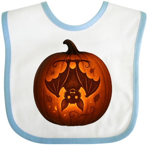 inktastic Halloween Spooky Bat Pumpkin Baby Bib