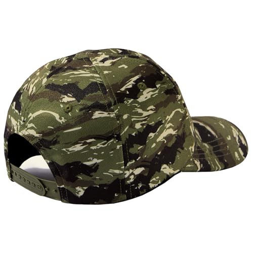 Image of Tactical Hat with Flag Patch Camo Military Army Hats Adjustable Trucker Baseball Cap Soft Top for Shooting