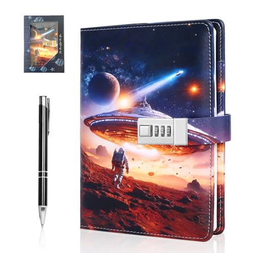 Folxakdis Diario Secreto niños Diario con Candado Diario Personal niño con Contraseña Regalos Geniales para niños 8-16 años