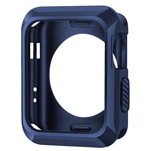 iiteeology Replacement for Apple Watch Case 42mm, Universal TPU Protective Case for Apple iWatch Series 3 Series 2 Series 1 - Midnight Blue