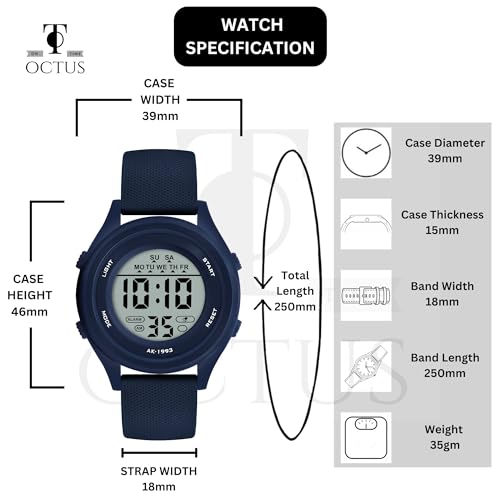 Image of ON TIME OCTUS Digital Unisex Multi-Functional Waterproof Sports Watches for Boys and Girls Above 5 Years-DIGI-027