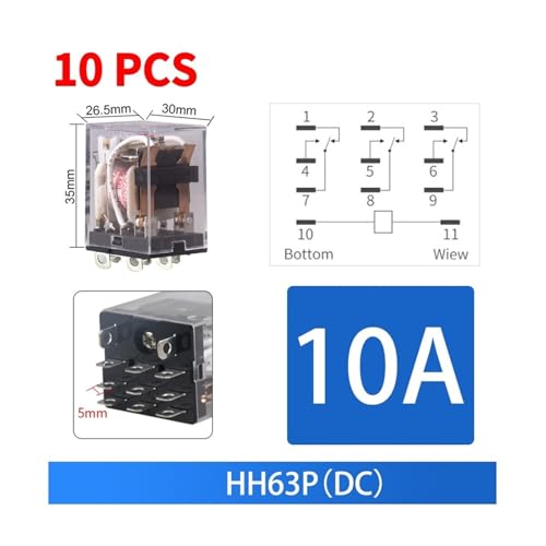 Relais électromagnétique HH63P 24V avec témoin LED de contrôle
