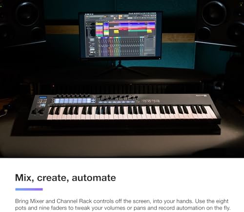 Bild 2 - Novation FLkey 49 MIDI-Controller-Keyboard — Nahtlose Integration in FL Studio, mit Akkord- und Skalenmodi. Sämtliche Software, die du für die Musikproduktion benötigst