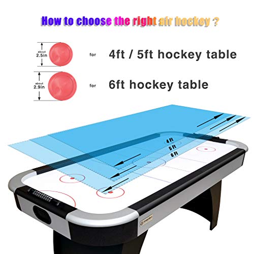 Golden field Air Hockey Pucks and Paddles,Set 4 Pushers and 4 Pucks,Air Hockey Accessories,Suitable for Hockey Tables Over 6 feet
