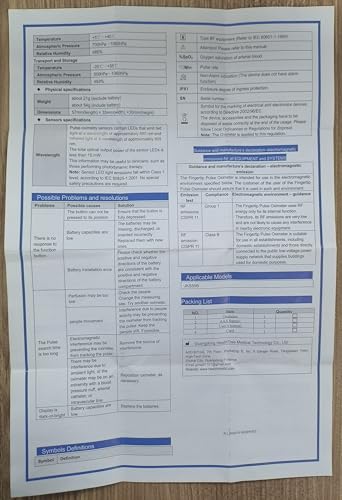 Pulse Oximeter Fingertip Oxygen Monitor Fingertip Pulse Ox Heart Rate and SpO2 Finger Pulse Oximeter for SpO2/Heart Rate/Perfusion Index Blood Oxygen Saturation Monitor with Battery Lanyard (Blue) - Image 9