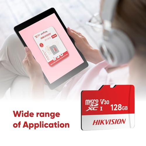 Image of HIKVISION Extreme 128GB microSDXC Memory Card Class 10, V30 | 92MB /s Read, 50MB /s Write Speed | Compitable with Smartphones, Camera, CCTV | Drop Protection | Memory Card | 3 Yrs Warranty.