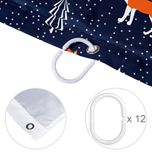 Rideau de douche lavable de qualité supérieure imprimé renard 152 x 183 cm