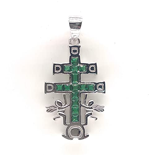 Croix de Caravaca Angeles avec pierres en argent sterling Cover