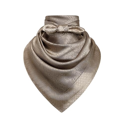 Image of 35 inch Men's Large Square Jacquard Scarf - Cowboy Wild Rugged Style, With Gift Packed