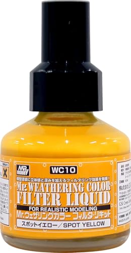 GSI クレオス(GSI Creos) Mr.ウェザリングカラー フィルタ・リキッド スポットイエロー 40ml 模型用塗料 WC10