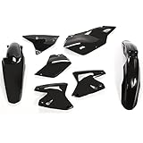 HECASA 7Pcs Plastic Kit Compatible with All Years Suzuki DRZ400 DRZ400E DRZ400ES DRZ400S DRZ400SM Replacement for 2041080001 Motorcycle Plastic Fender Body Work Fairing Set Black