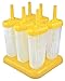 Tovolo Groovy Pop Molds, Drip-Guard Handle, 4 Ounces, Yellow - Set of 6