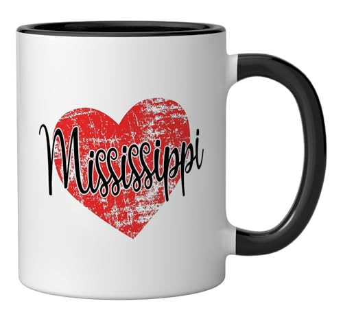 Taza de cerámica con diseño Mississippi Love, 11 oz miniatura 2