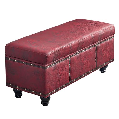 Tabouret de lit en cuir pour optimiser le rangement de la chambre à coucher