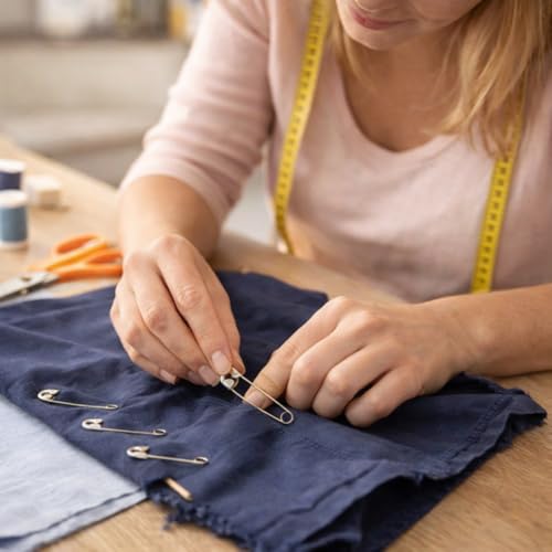 100x Stück Sicherheitsnadeln Mix - Klein & Groß - Safety pins Nadeln Set - Verbandklammern zum Nähen & Schneidern