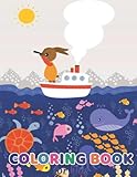 coloring book for kids: dog, shark coloring, easter egg, valentine's day coloring cute owl designs to color for girls, boys, and kids of all ages ( on-the-ocean colouring book kids )
