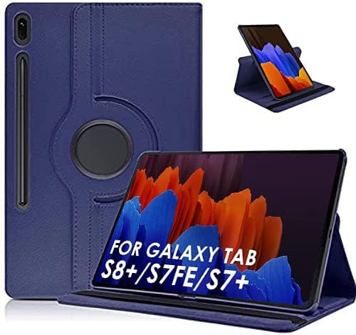 KATUMO Case for Samsung Galaxy Tab S8 Plus 2022/S7 FE 2021/S7 Plus 2020 12.4 inch with S Pen Holder,360° Rotating Stand Protective Case for Samsung GalaxyTablet S8 Plus/S7 FE/S7 Plus