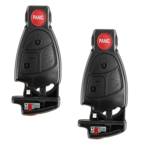 KeylessOption Keyless Entry Car Remote Key Fob Shell Button Pad Battery Clip for IYZ3312 (Pack of 2)