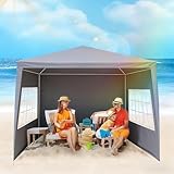 THAT S SHOCK Toldo 3x3 Toldos para Exteriores con Paredes Jardín Carpa Plegable Toldo para Playa Carpa Toldo para Auto,...