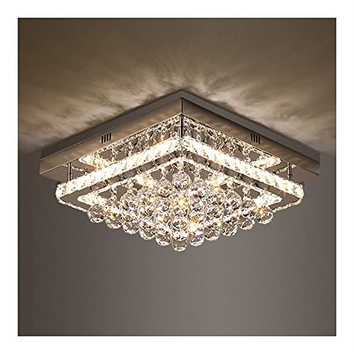 Plafond luminaire cristal LED dimmable grand format 80x60cm pour salon et cuisine