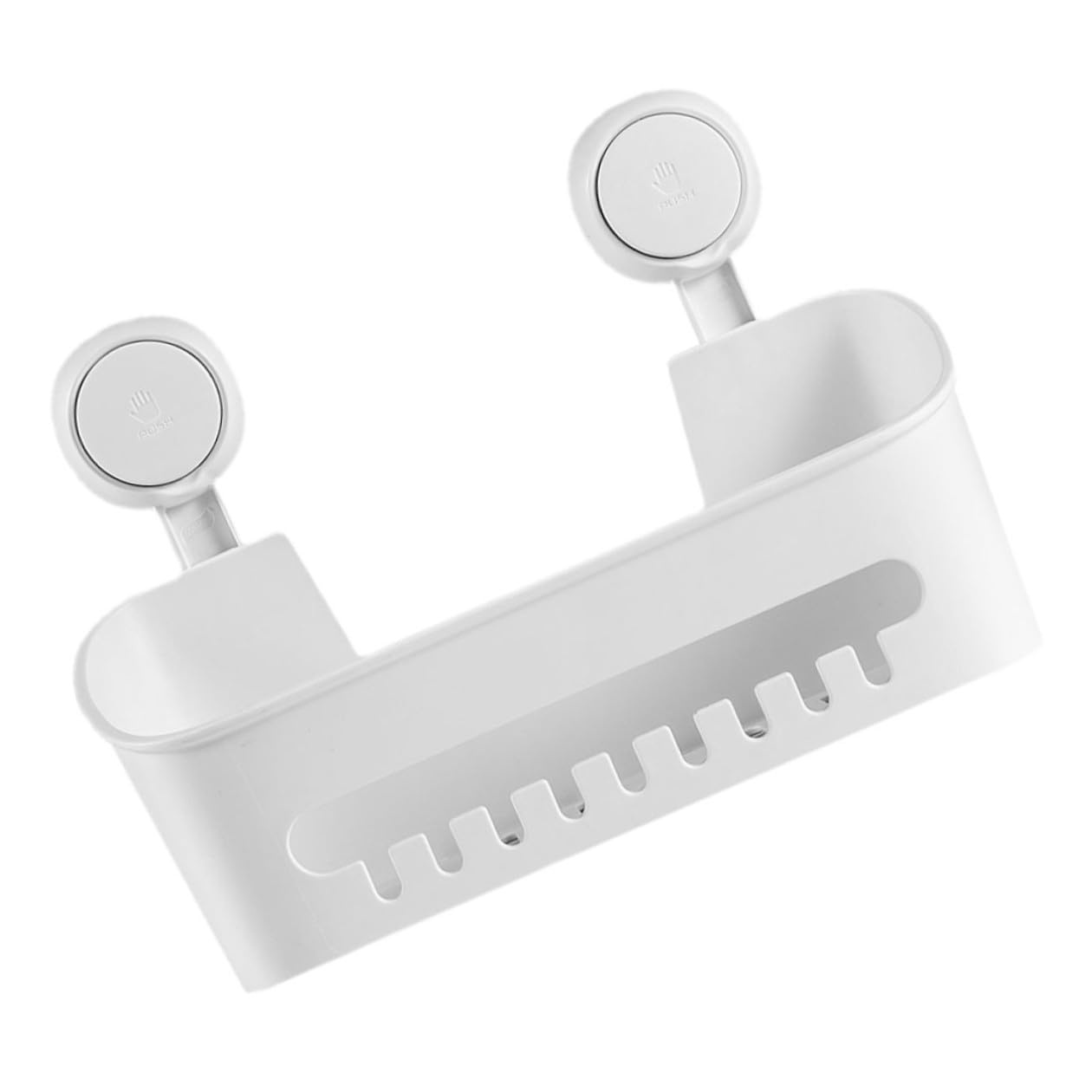 Étagère de Rangement à Ventouses pour Salle de Bain en Abs Blanc