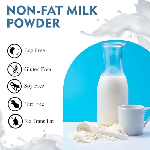 Country Cream 100% Real Instant Nonfat Powdered Milk 2.8 Lb Pantry Staple Dry Milk powder for Baking, Drinking & Coffee Substitute For Liquid Milk Rich in Protein Shelf Stable Made in USA Pack of 1