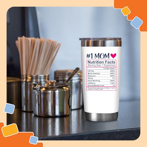 Image of NewEleven Mothers Day Gifts for Mom - Birthday Gifts for Mom from Daughter, Son, Kids, Husband - Unique Wife Gift - Present Ideas for Mother, Mother-in-Law, New Mama - 20 Oz Tumbler
