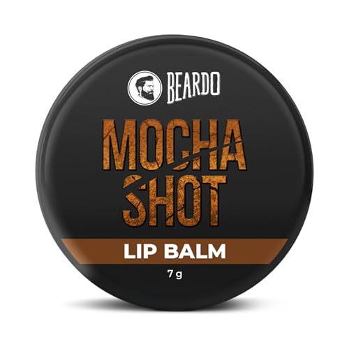 BEARDO Mocha Shot Lip Balm | Non Tinted Lip Balm For Men | For Soft Kissable Lips | Lip Care For Dry, Chapped & Cracked Lips | 7G, Brown