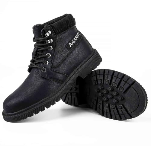 Calzado De Seguridad Laboral For Hombre, Calzado De Trabajo Resistente A Impactos Y Perforaciones, Calzado De Protección Antideslizante Y Resistente Al Desgaste, Botas Ligeras.(Black,36 EU)