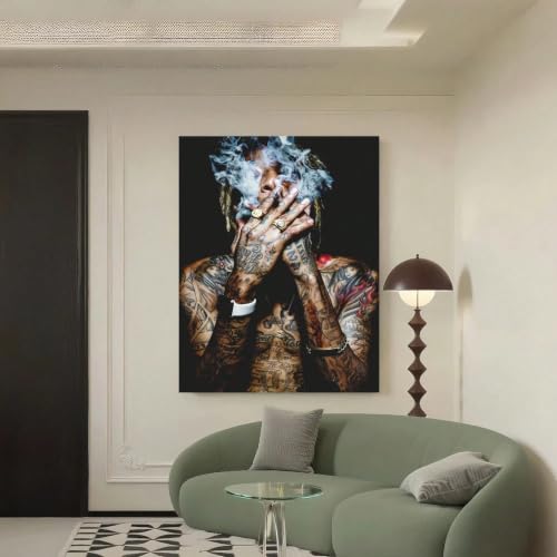 Décoration murale effet fumée chic avec toile bague diamant pour salon moderne de 50x70cm
