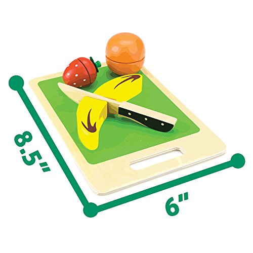 Wood Eats! Fruit Slicers Playset | Includes Apple, Kiwi, Banana, Strawberry, Orange, And Lemon Wooden Fruit And Safe Knife | Teaches Fractions And Refines Motor Skills By Imagination Generation #TOP6