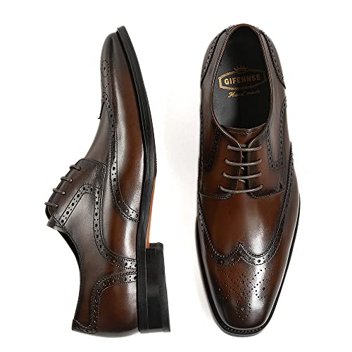Image of GIFENNSE Men's Oxford Shoes | Mens Dress Shoes | Mens Formal Shoes | Lace Up Dress Shoes