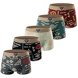 [Hanmeimei] メンズ 下着 5枚セット L~5XL ボクサーパンツ 前閉じ 吸水速乾 通気 吸汗 ボクサーブリーフ ローライズ 大きいサイズ 4XL
