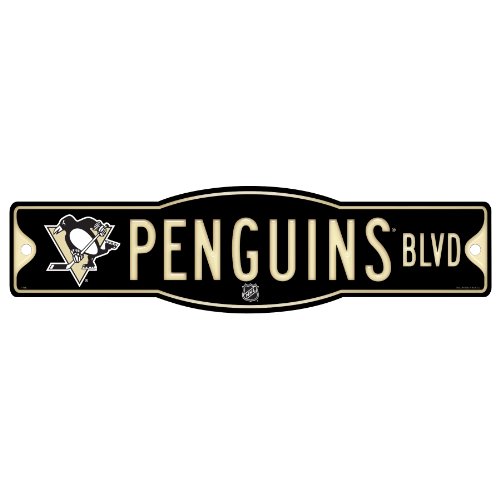 WinCraft NHL Pittsburgh Penguins Sign, 4.5 x 17-Inch