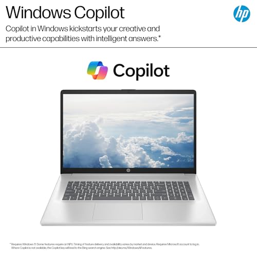 Image of HP 17.3 inch FHD Business & Student Laptop Computer, 6-Cores AMD Ryzen 5, Windows 11 Pro, PLUSERA Earphones, Silver (16GB RAM | 1TB Storage)