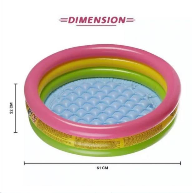 Image of Inflatable Pools Multicolor for Bath and Swimming (2 FT + Pump)